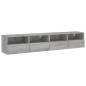vidaXL TV-Wandschränke 2 Stk. Grau Sonoma 80x30x30 cm Holzwerkstoff vidaXL TV-Wandschränke 2 Stk. Grau Sonoma 80x30x30 cm Holzwerkstoff