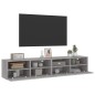 vidaXL TV-Wandschränke 2 Stk. Grau Sonoma 80x30x30 cm Holzwerkstoff vidaXL TV-Wandschränke 2 Stk. Grau Sonoma 80x30x30 cm Holzwerkstoff