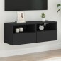 vidaXL TV-Wandschrank Schwarz 80x30x30 cm Holzwerkstoff vidaXL TV-Wandschrank Schwarz 80x30x30 cm Holzwerkstoff