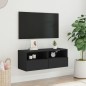 vidaXL TV-Wandschrank Schwarz 80x30x30 cm Holzwerkstoff vidaXL TV-Wandschrank Schwarz 80x30x30 cm Holzwerkstoff