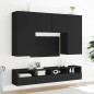 vidaXL TV-Wandschrank Schwarz 80x30x30 cm Holzwerkstoff vidaXL TV-Wandschrank Schwarz 80x30x30 cm Holzwerkstoff