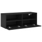 vidaXL TV-Wandschrank Schwarz 80x30x30 cm Holzwerkstoff vidaXL TV-Wandschrank Schwarz 80x30x30 cm Holzwerkstoff