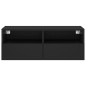 vidaXL TV-Wandschrank Schwarz 80x30x30 cm Holzwerkstoff vidaXL TV-Wandschrank Schwarz 80x30x30 cm Holzwerkstoff