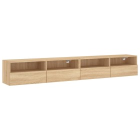 vidaXL TV-Wandschränke 2 Stk. Sonoma-Eiche 100x30x30 cm Holzwerkstoff