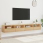 vidaXL TV-Wandschränke 2 Stk. Sonoma-Eiche 100x30x30 cm Holzwerkstoff vidaXL TV-Wandschränke 2 Stk. Sonoma-Eiche 100x30x30 cm Holzwerkstoff