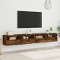 vidaXL TV-Wandschränke 2 Stk. Räuchereiche 100x30x30 cm Holzwerkstoff vidaXL TV-Wandschränke 2 Stk. Räuchereiche 100x30x30 cm Holzwerkstoff