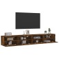 vidaXL TV-Wandschränke 2 Stk. Räuchereiche 100x30x30 cm Holzwerkstoff vidaXL TV-Wandschränke 2 Stk. Räuchereiche 100x30x30 cm Holzwerkstoff