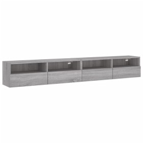 vidaXL TV-Wandschränke 2 Stk. Grau Sonoma 100x30x30 cm Holzwerkstoff