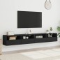 vidaXL TV-Wandschränke 2 Stk. Schwarz 100x30x30 cm Holzwerkstoff vidaXL TV-Wandschränke 2 Stk. Schwarz 100x30x30 cm Holzwerkstoff