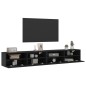 vidaXL TV-Wandschränke 2 Stk. Schwarz 100x30x30 cm Holzwerkstoff vidaXL TV-Wandschränke 2 Stk. Schwarz 100x30x30 cm Holzwerkstoff