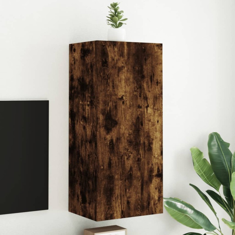 vidaXL TV-Wandschrank Räuchereiche 40,5x30x90 cm Holzwerkstoff vidaXL TV-Wandschrank Räuchereiche 40,5x30x90 cm Holzwerkstoff