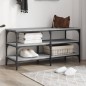 vidaXL Schuhbank Grau Sonoma 100x38,5x49 cm Holzwerkstoff vidaXL Schuhbank Grau Sonoma 100x38,5x49 cm Holzwerkstoff