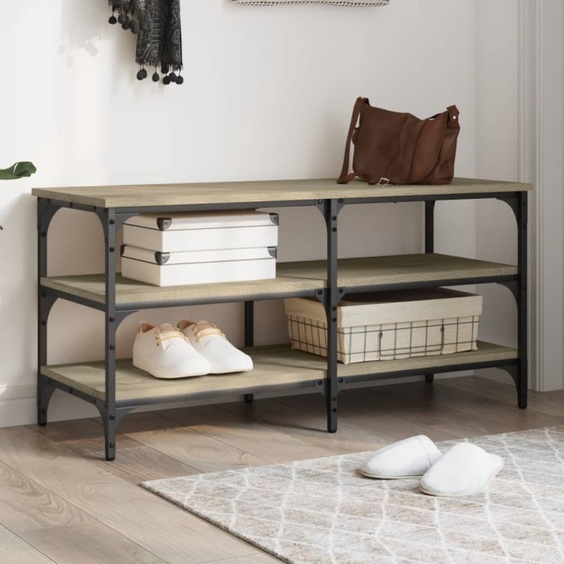 vidaXL Schuhbank Sonoma-Eiche 100x38,5x49 cm Holzwerkstoff vidaXL Schuhbank Sonoma-Eiche 100x38,5x49 cm Holzwerkstoff