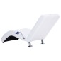 vidaXL Massage-Chaiselongue mit Kissen Weiß Kunstleder vidaXL Massage-Chaiselongue mit Kissen Weiß Kunstleder