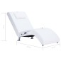 vidaXL Massage-Chaiselongue mit Kissen Weiß Kunstleder vidaXL Massage-Chaiselongue mit Kissen Weiß Kunstleder