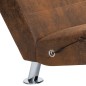 vidaXL Massage Chaiselongue mit Kissen Braun Wildleder-Optik vidaXL Massage Chaiselongue mit Kissen Braun Wildleder-Optik