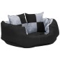 vidaXL Wendbares & waschbares Hundekissen Grau und Schwarz 65x50x20 cm vidaXL Wendbares & waschbares Hundekissen Grau und Schwarz 65x50x20 cm