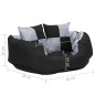 vidaXL Wendbares & waschbares Hundekissen Grau und Schwarz 65x50x20 cm vidaXL Wendbares & waschbares Hundekissen Grau und Schwarz 65x50x20 cm