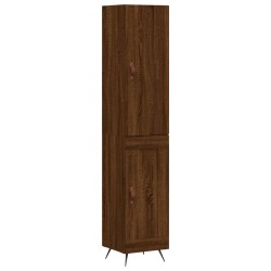 Highboard Braun Eichen-Optik 34,5x34x180 cm Holzwerkstoff