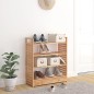 vidaXL Schuhregal mit Schublade 70x27x81 cm Massivholz Nussbaum vidaXL Schuhregal mit Schublade 70x27x81 cm Massivholz Nussbaum