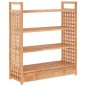 vidaXL Schuhregal mit Schublade 70x27x81 cm Massivholz Nussbaum vidaXL Schuhregal mit Schublade 70x27x81 cm Massivholz Nussbaum