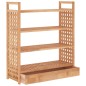 vidaXL Schuhregal mit Schublade 70x27x81 cm Massivholz Nussbaum vidaXL Schuhregal mit Schublade 70x27x81 cm Massivholz Nussbaum