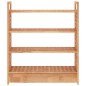 vidaXL Schuhregal mit Schublade 70x27x81 cm Massivholz Nussbaum vidaXL Schuhregal mit Schublade 70x27x81 cm Massivholz Nussbaum