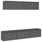 vidaXL TV-Schränke 5 Stk. Grau Massivholz Kiefer vidaXL TV-Schränke 5 Stk. Grau Massivholz Kiefer