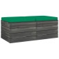 vidaXL Garten-Paletten-Hocker 2 Stk. mit Kissen Kiefer Massivholz vidaXL Garten-Paletten-Hocker 2 Stk. mit Kissen Kiefer Massivholz