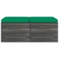 vidaXL Garten-Paletten-Hocker 2 Stk. mit Kissen Kiefer Massivholz vidaXL Garten-Paletten-Hocker 2 Stk. mit Kissen Kiefer Massivholz