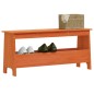 vidaXL Flurbank Wachsbraun 100x28x45 cm Massivholz Kiefer vidaXL Flurbank Wachsbraun 100x28x45 cm Massivholz Kiefer