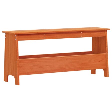 vidaXL Flurbank Wachsbraun 100x28x45 cm Massivholz Kiefer