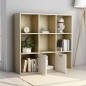 vidaXL Bücherregal Weiß Sonoma-Eiche 98x30x98 cm Holzwerkstoff vidaXL Bücherregal Weiß Sonoma-Eiche 98x30x98 cm Holzwerkstoff