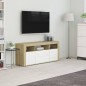 vidaXL TV-Schrank Weiß und Sonoma-Eiche 120x30x50 cm Holzwerkstoff vidaXL TV-Schrank Weiß und Sonoma-Eiche 120x30x50 cm Holzwerkstoff