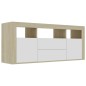 vidaXL TV-Schrank Weiß und Sonoma-Eiche 120x30x50 cm Holzwerkstoff vidaXL TV-Schrank Weiß und Sonoma-Eiche 120x30x50 cm Holzwerkstoff