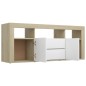 vidaXL TV-Schrank Weiß und Sonoma-Eiche 120x30x50 cm Holzwerkstoff vidaXL TV-Schrank Weiß und Sonoma-Eiche 120x30x50 cm Holzwerkstoff