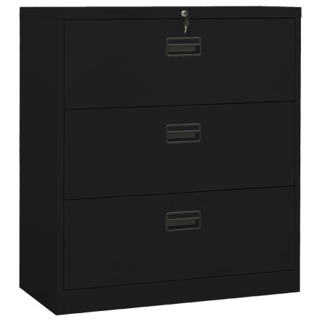 vidaXL Aktenschrank Schwarz 90x46x103 cm Stahl