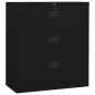 vidaXL Aktenschrank Schwarz 90x46x103 cm Stahl vidaXL Aktenschrank Schwarz 90x46x103 cm Stahl