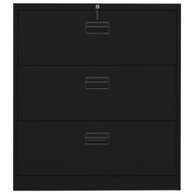 vidaXL Aktenschrank Schwarz 90x46x103 cm Stahl