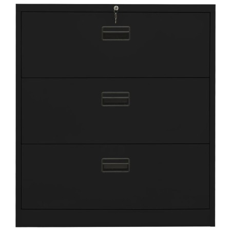 vidaXL Aktenschrank Schwarz 90x46x103 cm Stahl