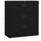 vidaXL Aktenschrank Schwarz 90x46x103 cm Stahl vidaXL Aktenschrank Schwarz 90x46x103 cm Stahl