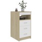 vidaXL Sideboard mit Schubladen Weiß Sonoma-Eiche Holzwerkstoff vidaXL Sideboard mit Schubladen Weiß Sonoma-Eiche Holzwerkstoff