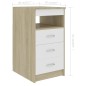 vidaXL Sideboard mit Schubladen Weiß Sonoma-Eiche Holzwerkstoff vidaXL Sideboard mit Schubladen Weiß Sonoma-Eiche Holzwerkstoff