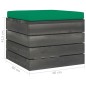 Garten-Paletten-Hocker mit Sitzkissen Kiefernholz Garten-Paletten-Hocker mit Sitzkissen Kiefernholz