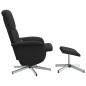 vidaXL Massagesessel mit Fußhocker Schwarz Stoff vidaXL Massagesessel mit Fußhocker Schwarz Stoff