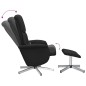 vidaXL Massagesessel mit Fußhocker Schwarz Stoff vidaXL Massagesessel mit Fußhocker Schwarz Stoff
