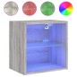 vidaXL Wand-Nachttische mit LED-Leuchten 2 Stk. Grau Sonoma vidaXL Wand-Nachttische mit LED-Leuchten 2 Stk. Grau Sonoma