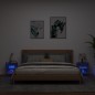 vidaXL Wand-Nachttische mit LED-Leuchten 2 Stk. Braun Eichen-Optik vidaXL Wand-Nachttische mit LED-Leuchten 2 Stk. Braun Eichen-Optik