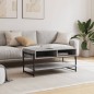 vidaXL Couchtisch Grau Sonoma 90x50x45 cm Holzwerkstoff