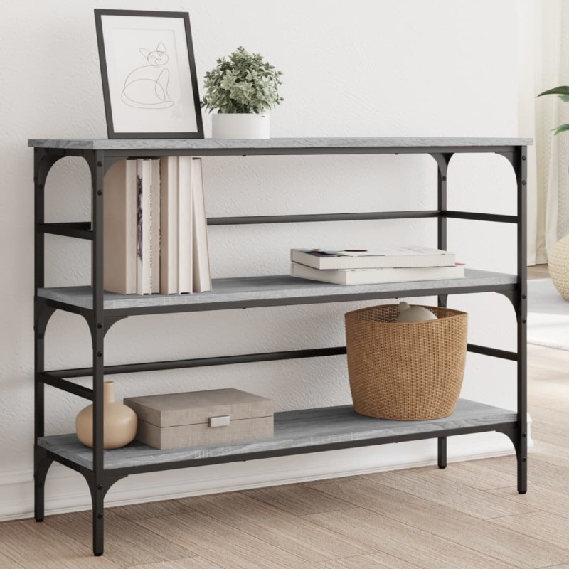 vidaXL Konsolentisch Grau Sonoma 100x32x75 cm Holzwerkstoff vidaXL Konsolentisch Grau Sonoma 100x32x75 cm Holzwerkstoff